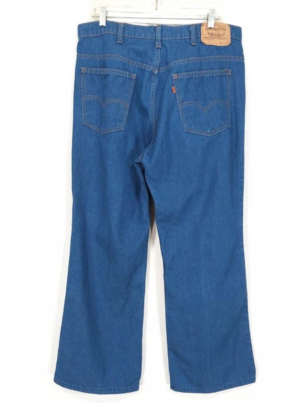 Vintage 70s/80s Levis 517 Orange Tab Jeans Mens 36x26 Wide Leg Bootcut Cot/Poly